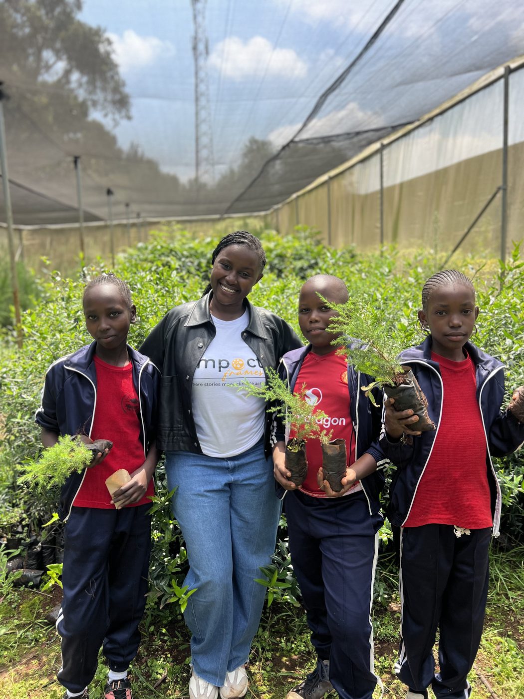 Young people planting tree seedlings